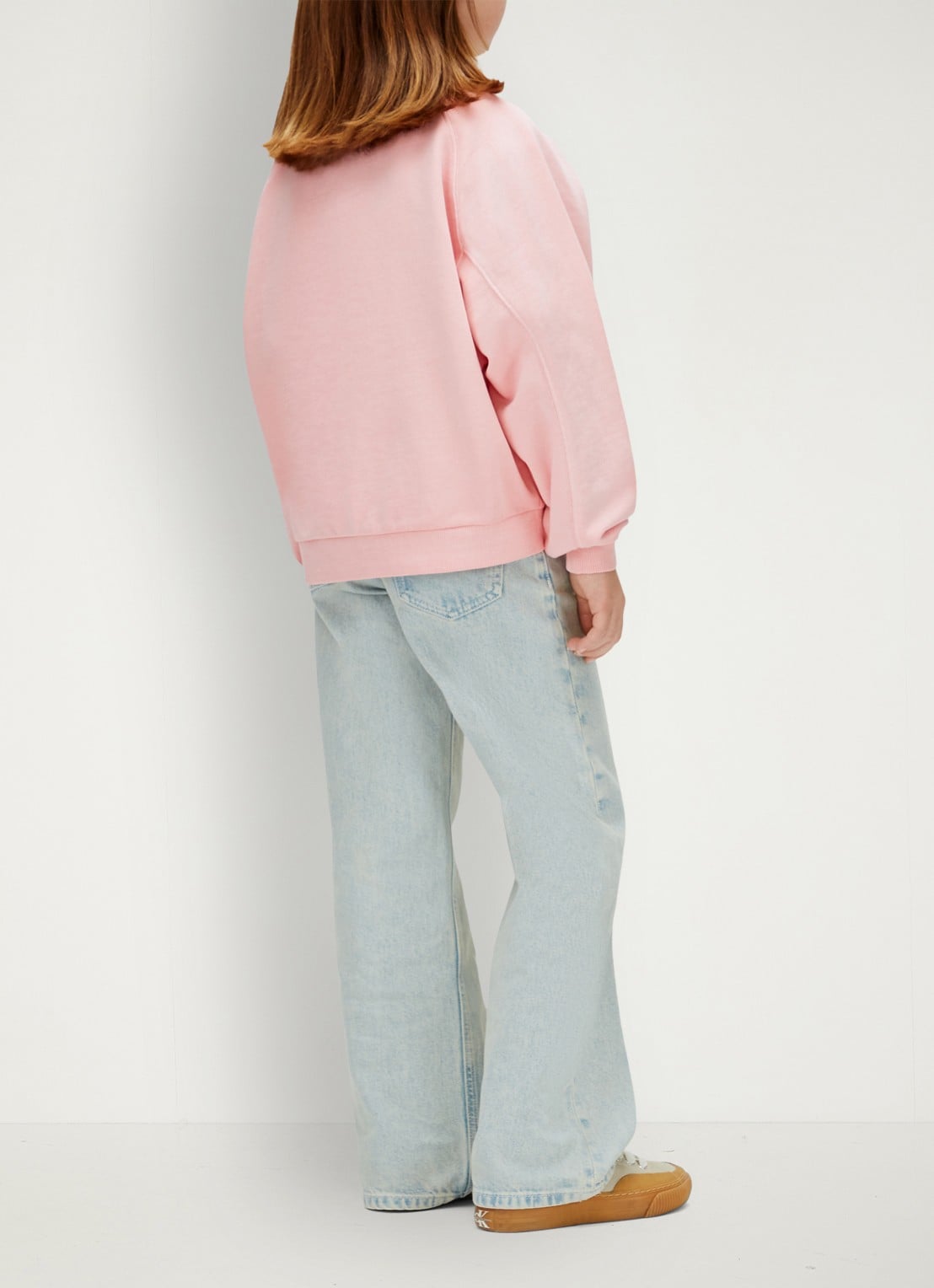 Calvin Klein Sweater met logoborduring - achterkant 3 roze