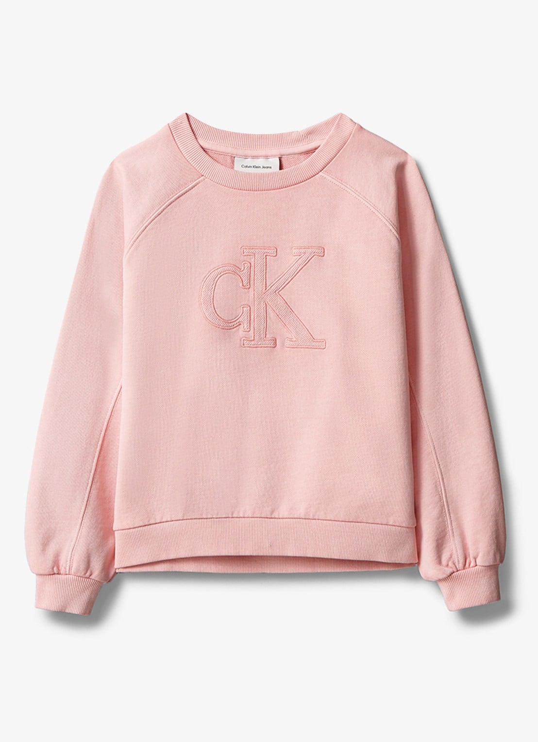 Calvin Klein Sweater met logoborduring - voorkant roze