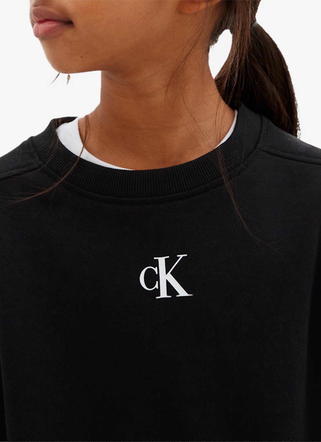Calvin Klein Sweater met logoborduring - detail 4 zwart