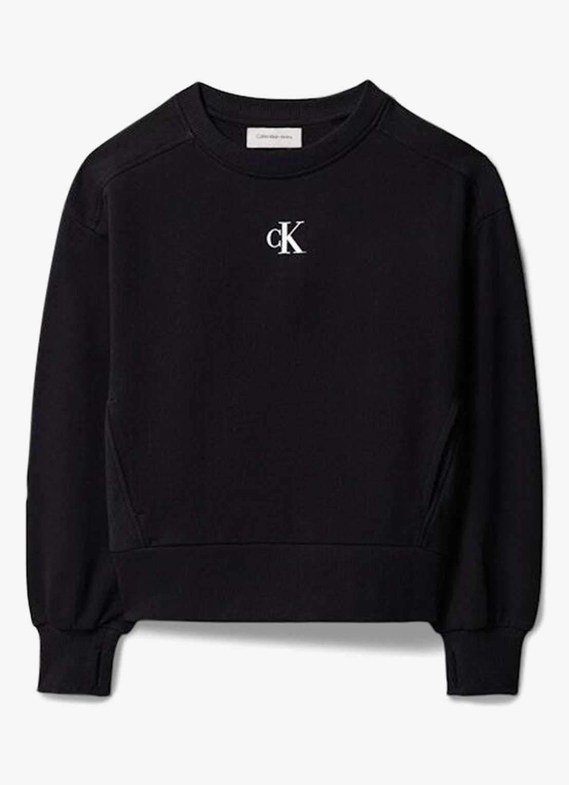 Calvin Klein Sweater met logoborduring - voorkant zwart