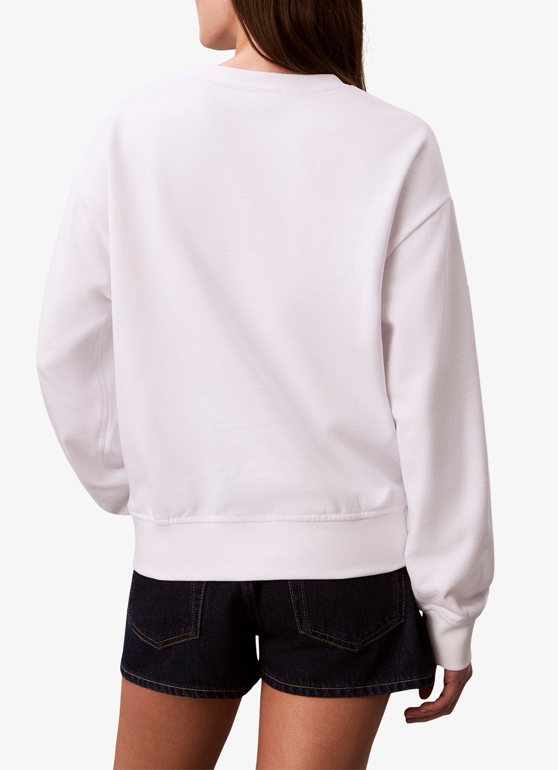 Calvin Klein Sweater met logoprint - achterkant 5 wit