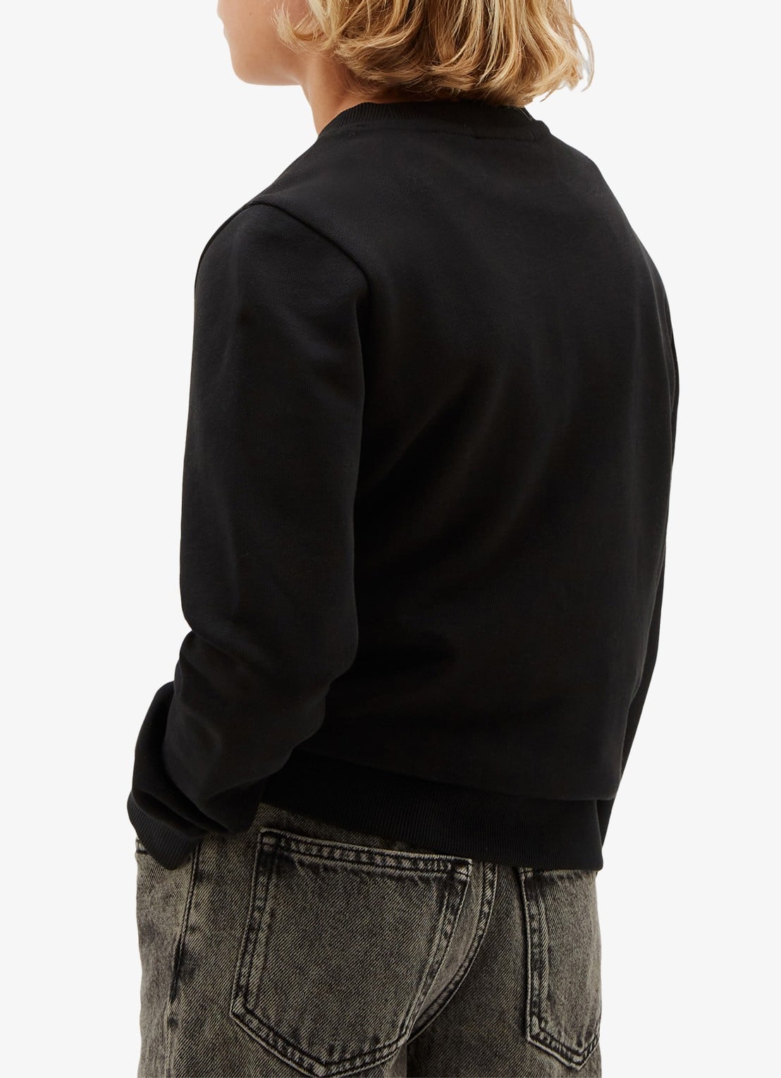 Calvin Klein Sweater met logoprint - achterkant zwart