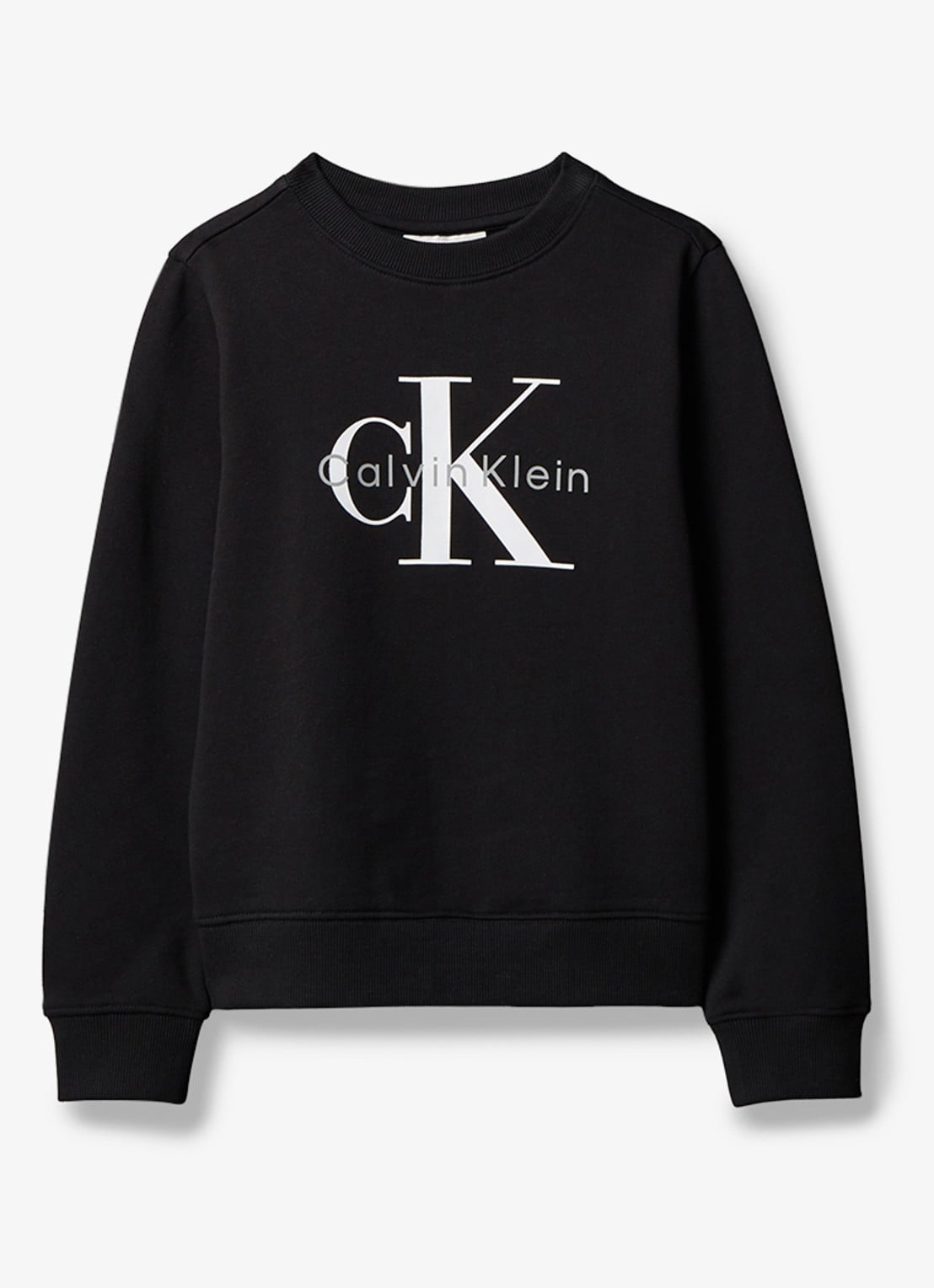 Calvin Klein Sweater met logoprint - voorkant 2 zwart