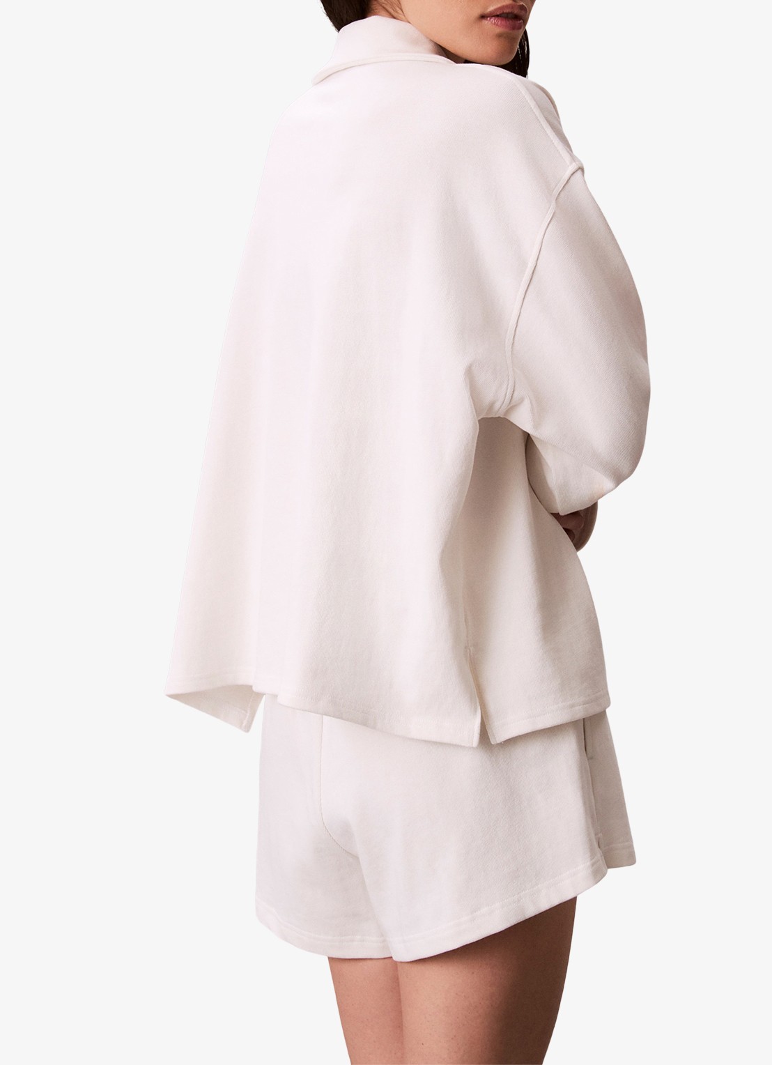 Calvin Klein Sweater met polokraag - achterkant 6 wit