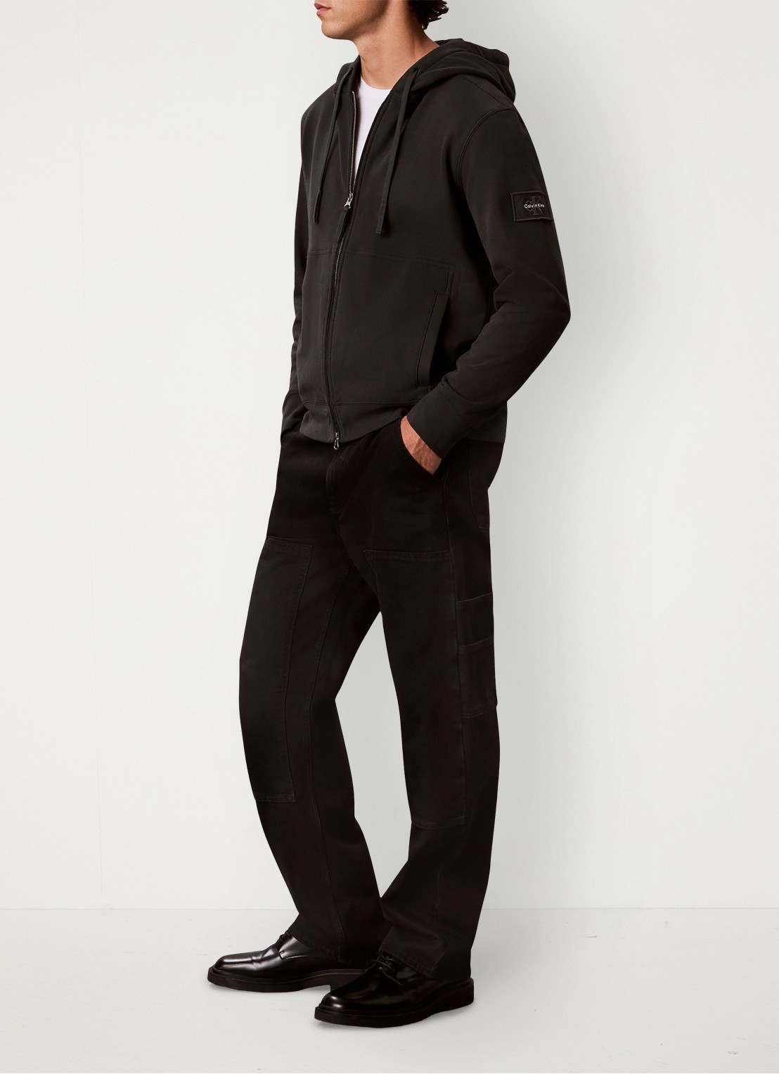 Calvin Klein Sweatvest met logo - detail 6 zwart
