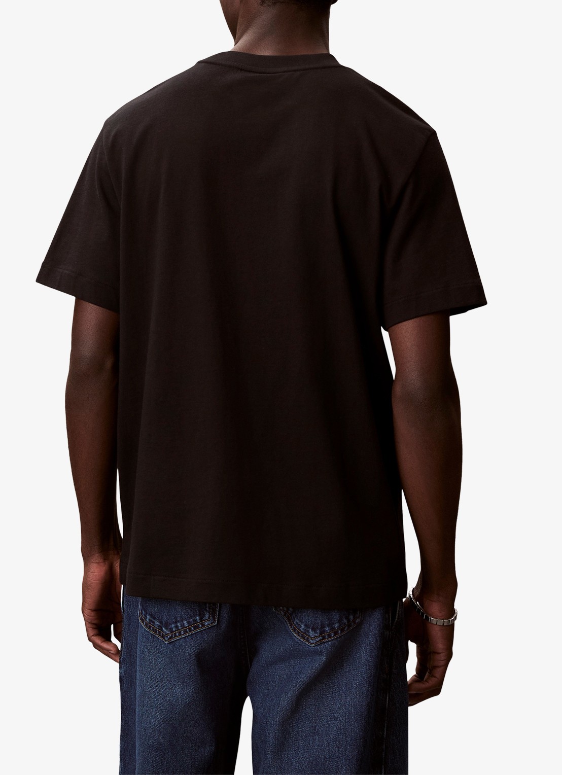 Calvin Klein T-shirt met borstzak - achterkant zwart