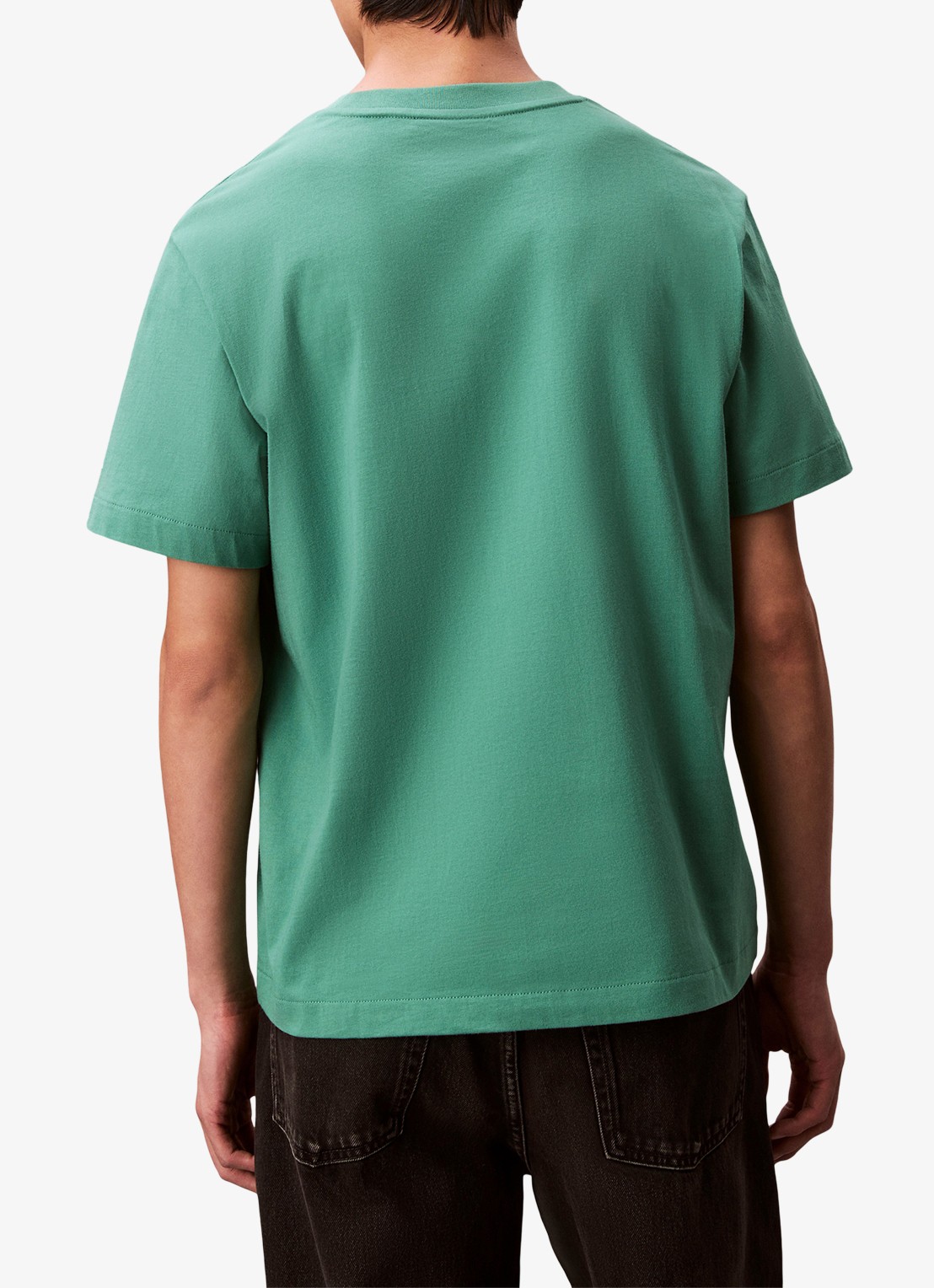 Calvin Klein T-shirt met borstzak - achterkant 5 groen