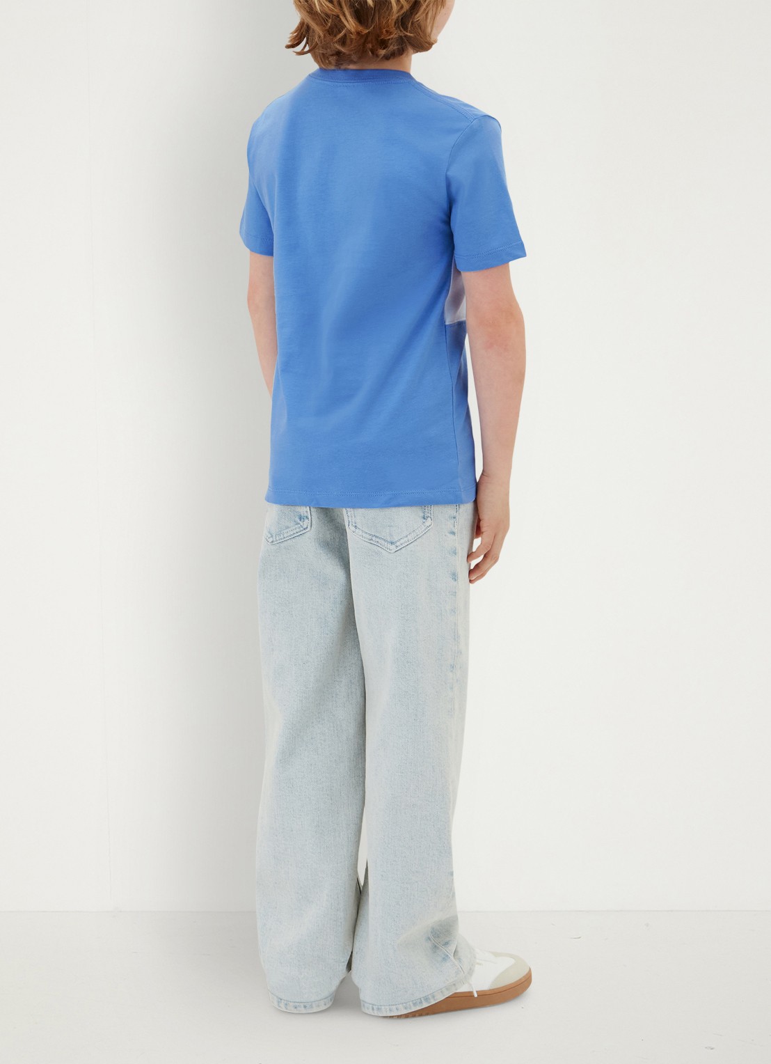 Calvin Klein T-shirt met logo 2-pack - achterkant 3 lichtblauw