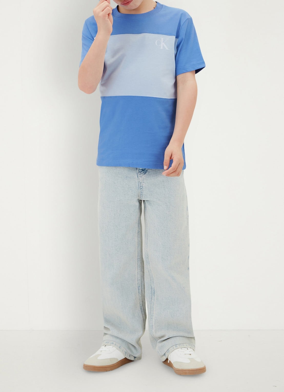 Calvin Klein T-shirt met logo 2-pack - detail 4 lichtblauw