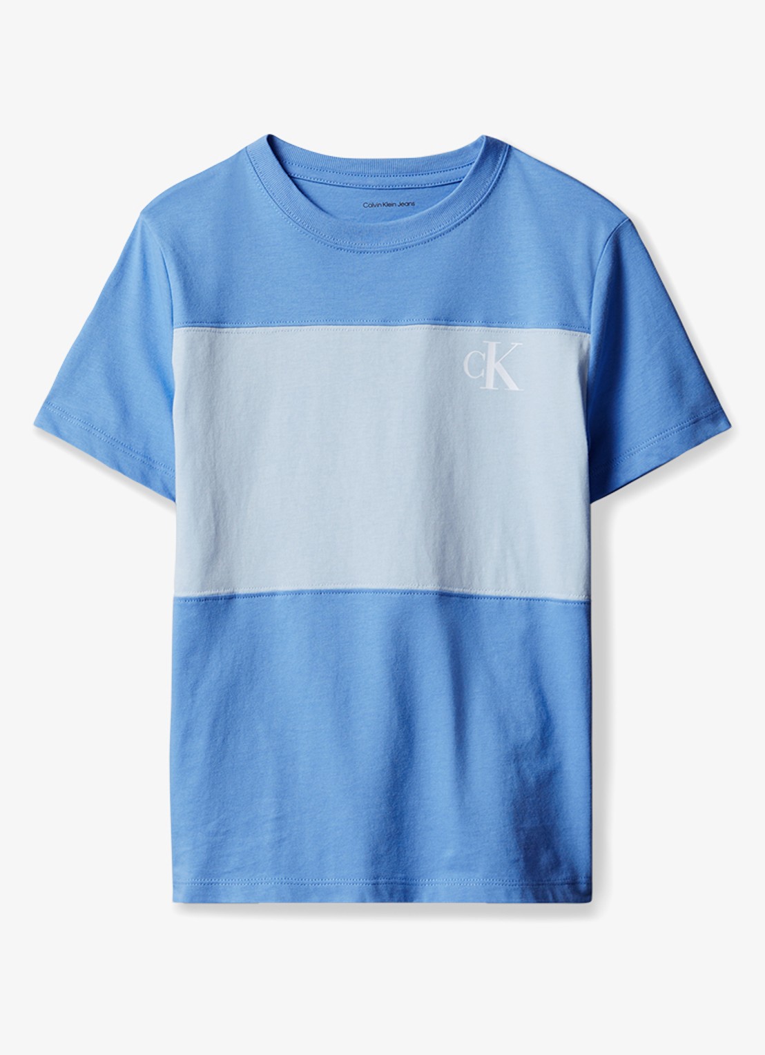 Calvin Klein T-shirt met logo 2-pack - voorkant lichtblauw