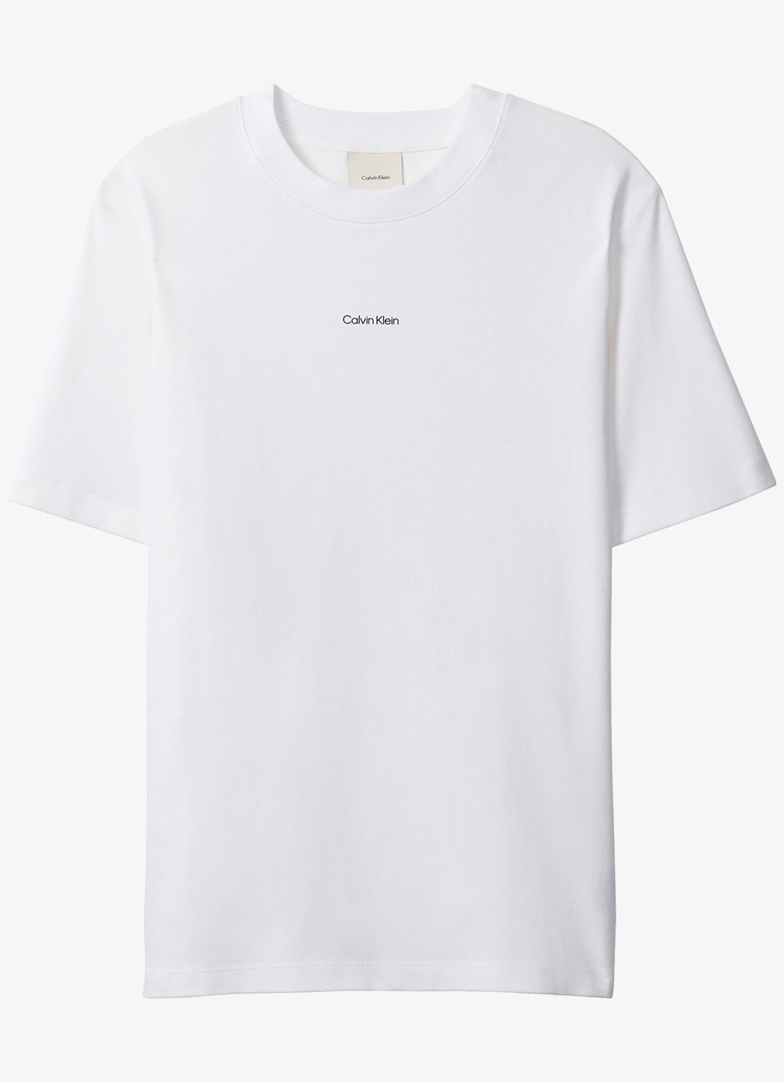 Calvin Klein T-shirt met logo en ronde hals  - voorkant 5 wit