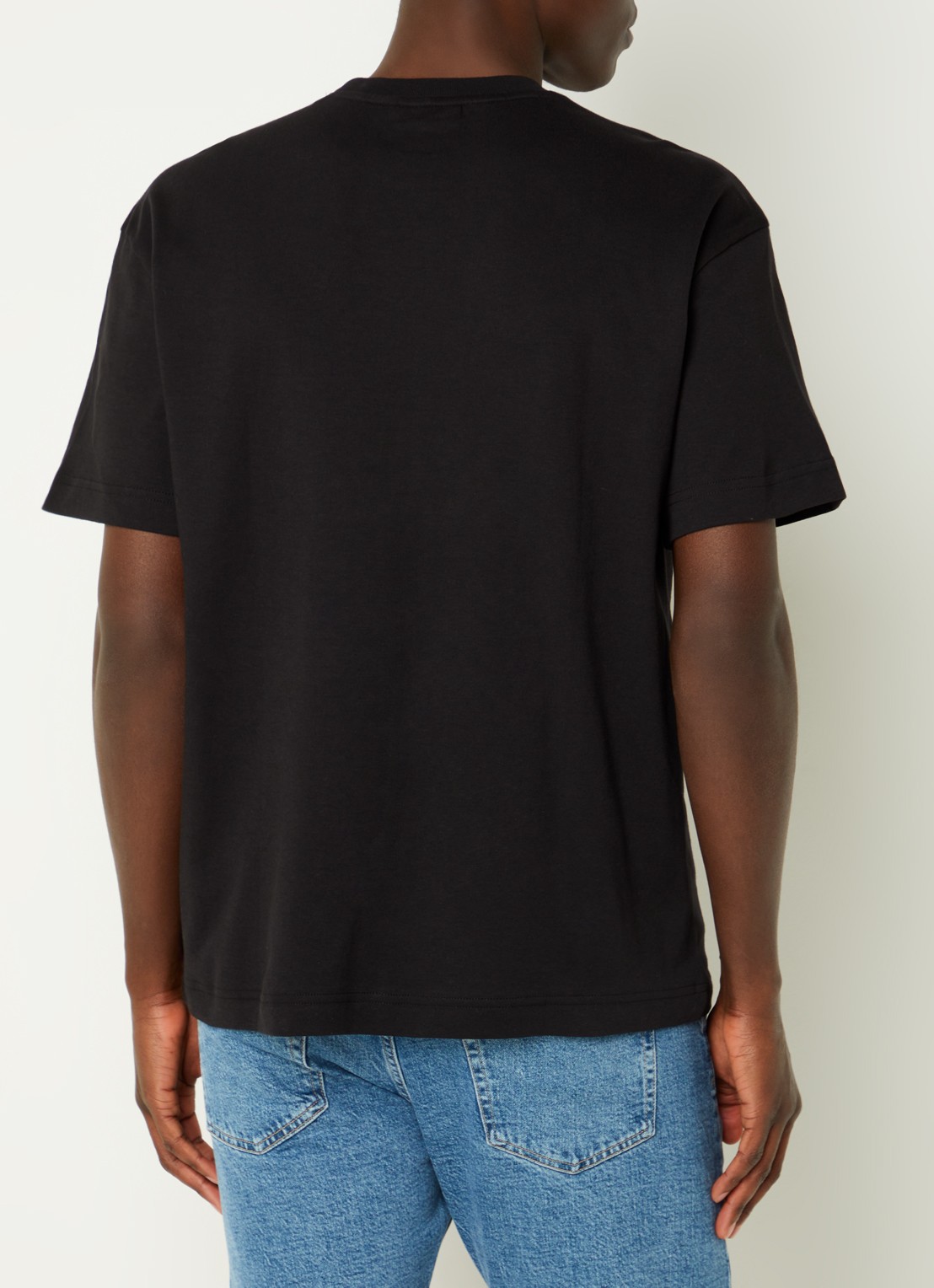 Calvin Klein T-shirt met logo en stretch - achterkant 4 zwart