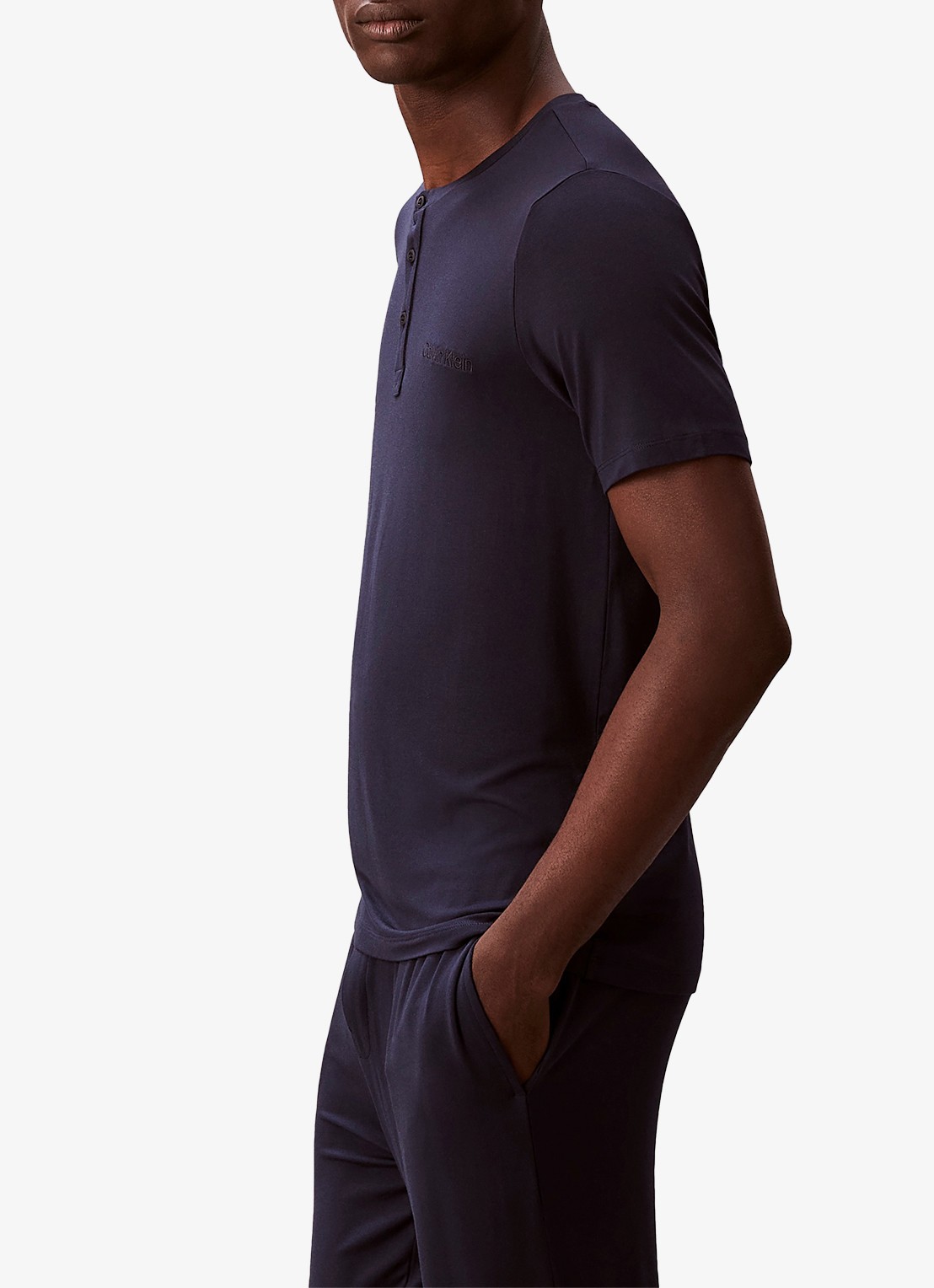 Calvin Klein T-shirt met logo - detail 3 petrol