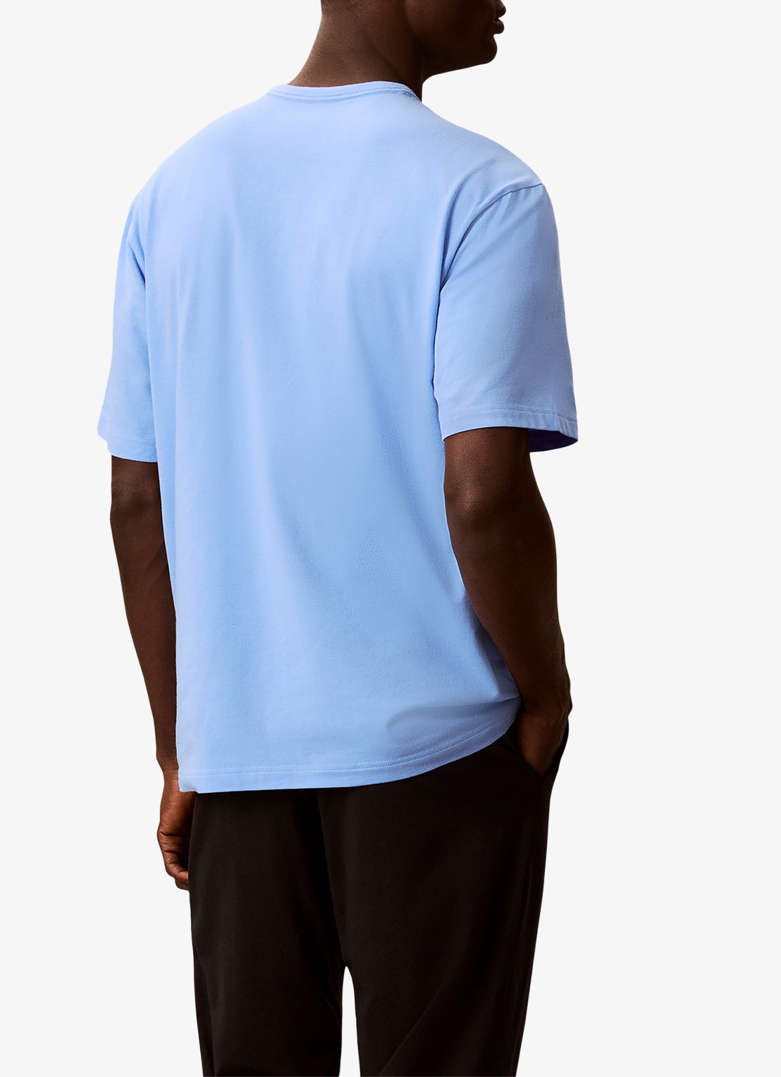 Calvin Klein T-shirt met logo - achterkant blauw