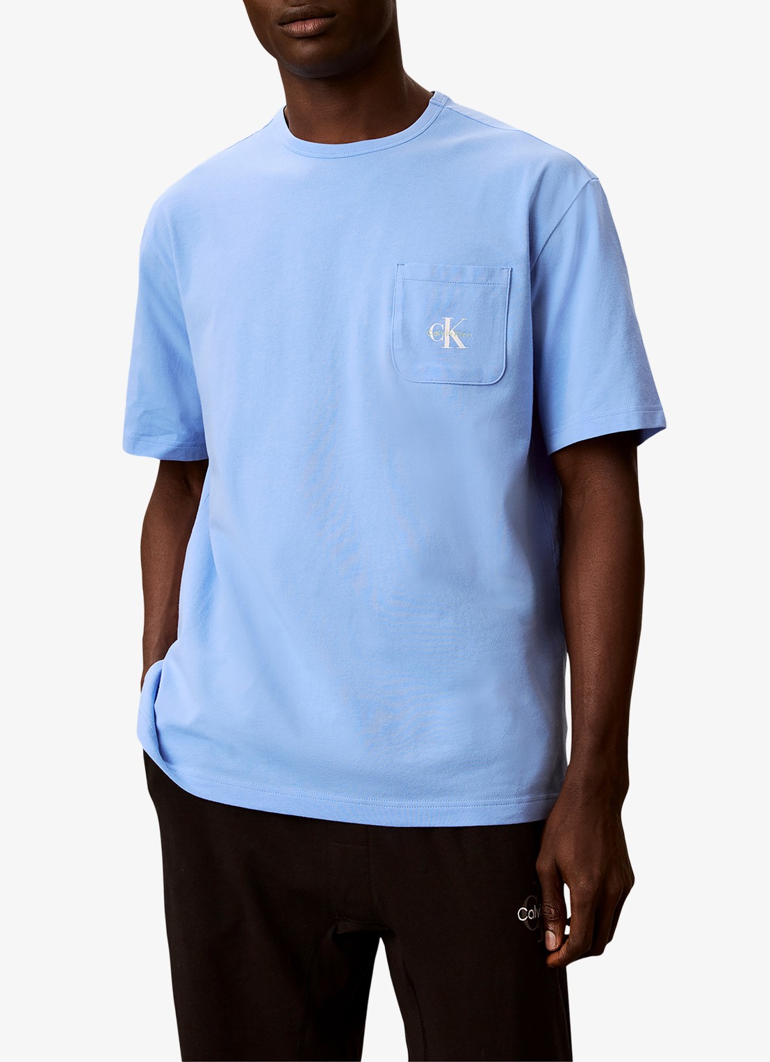 Calvin Klein T-shirt met logo - detail 2 blauw