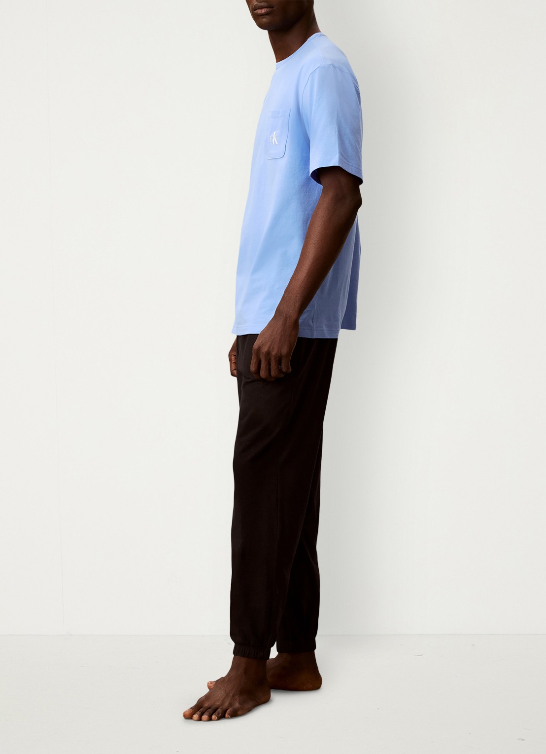 Calvin Klein T-shirt met logo - detail 3 blauw
