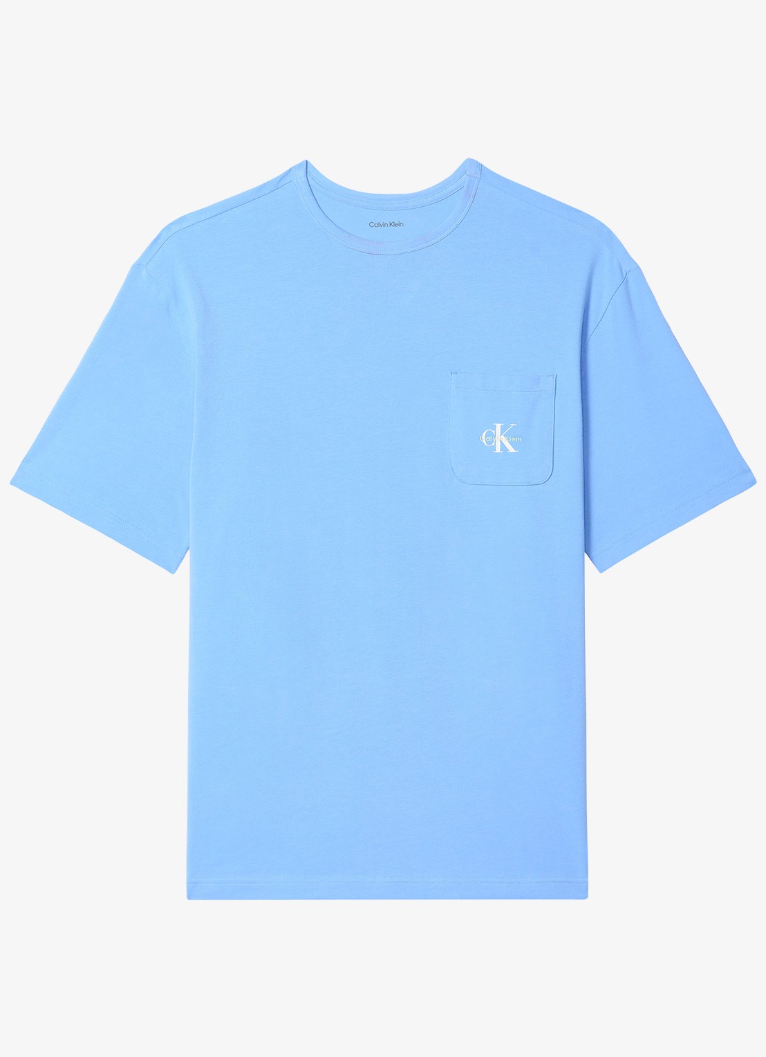 Calvin Klein T-shirt met logo - voorkant 4 blauw