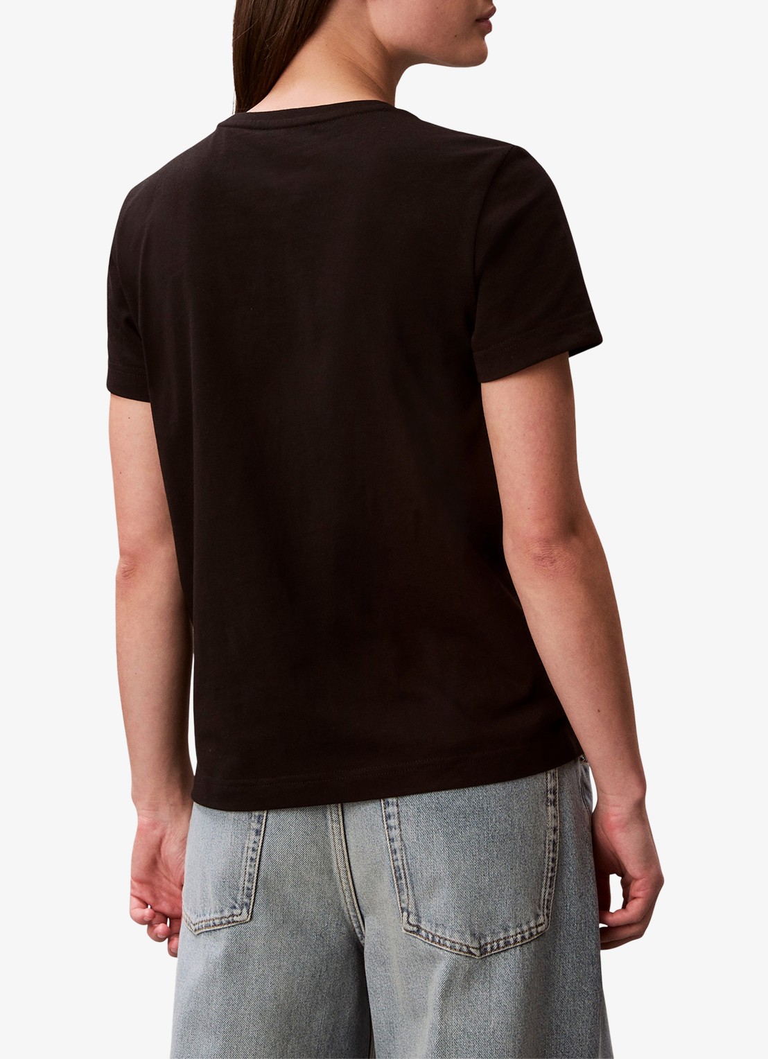 Calvin Klein T-shirt met logo - achterkant 3 zwart