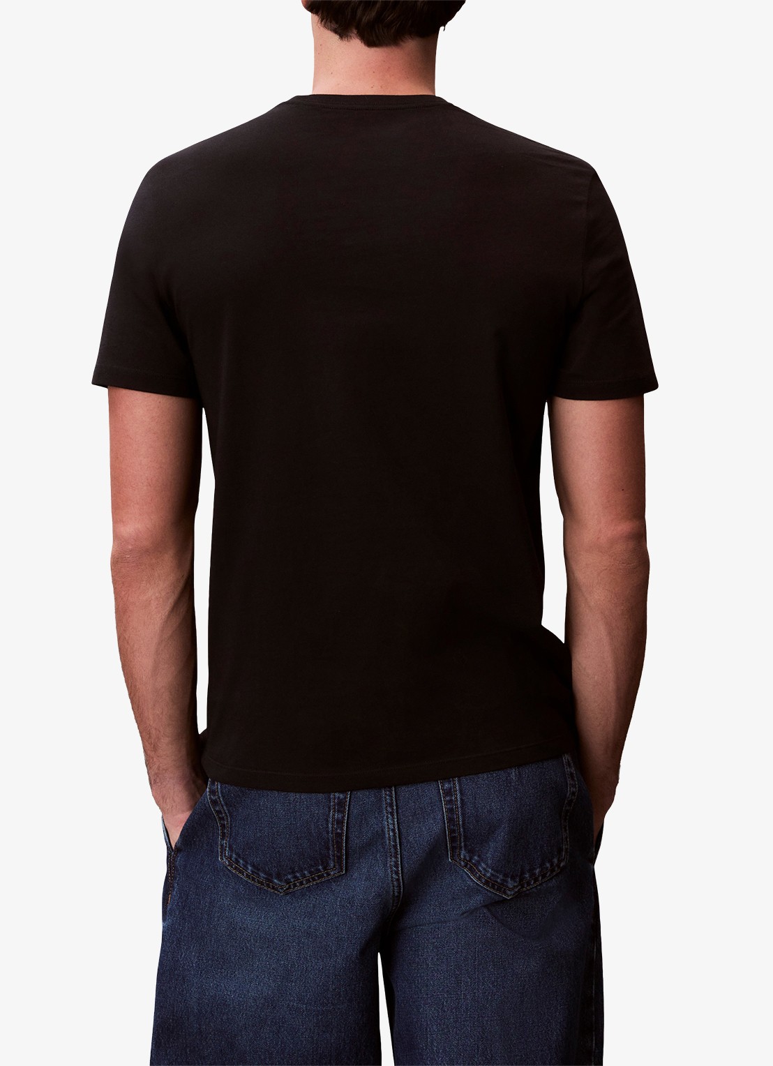 Calvin Klein T-shirt met logo - achterkant 3 zwart