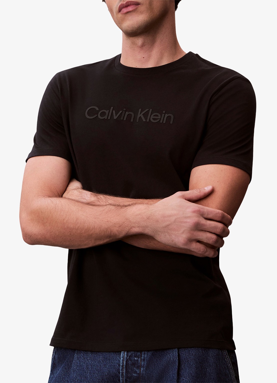 Calvin Klein T-shirt met logo - detail 5 zwart