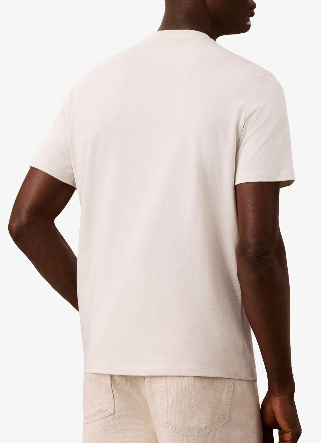 Calvin Klein T-shirt met logo - achterkant 2 creme