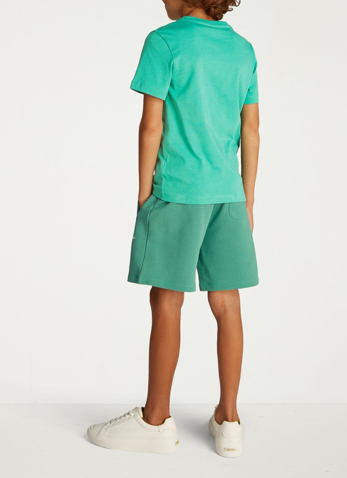 Calvin Klein T-shirt met logo - achterkant groen