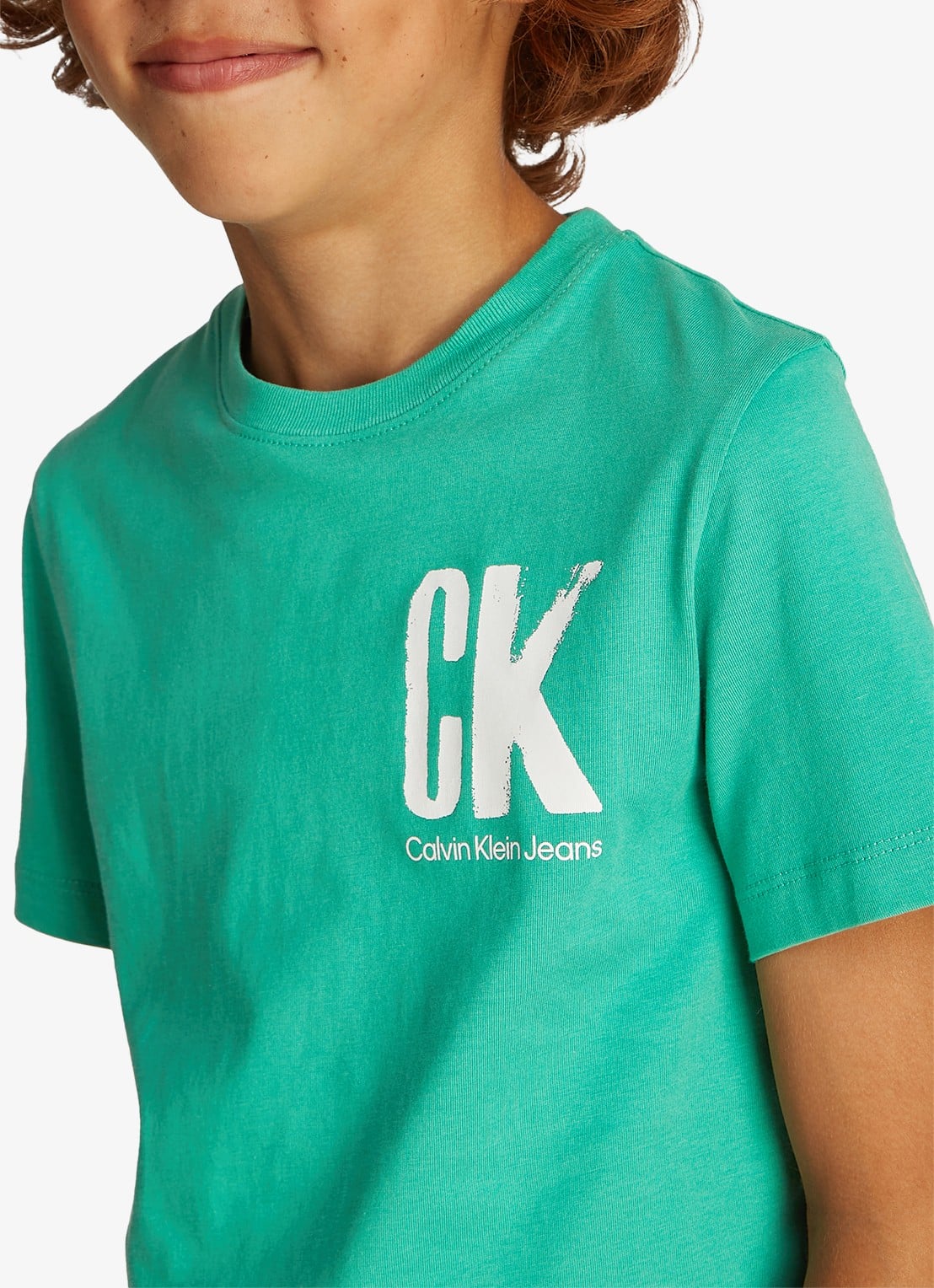 Calvin Klein T-shirt met logo - detail 2 groen