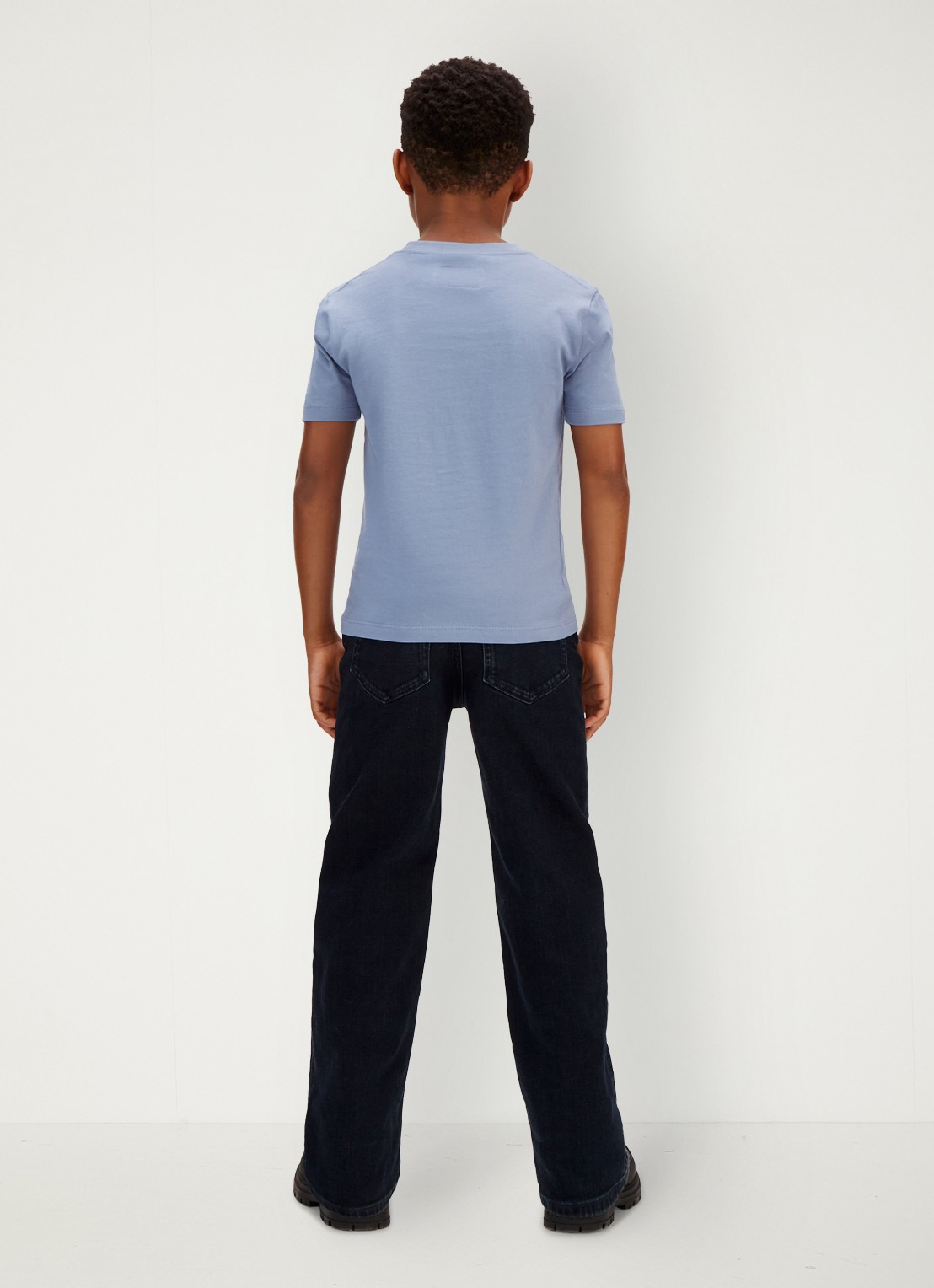 Calvin Klein T-shirt met logo - achterkant blauwgrijs
