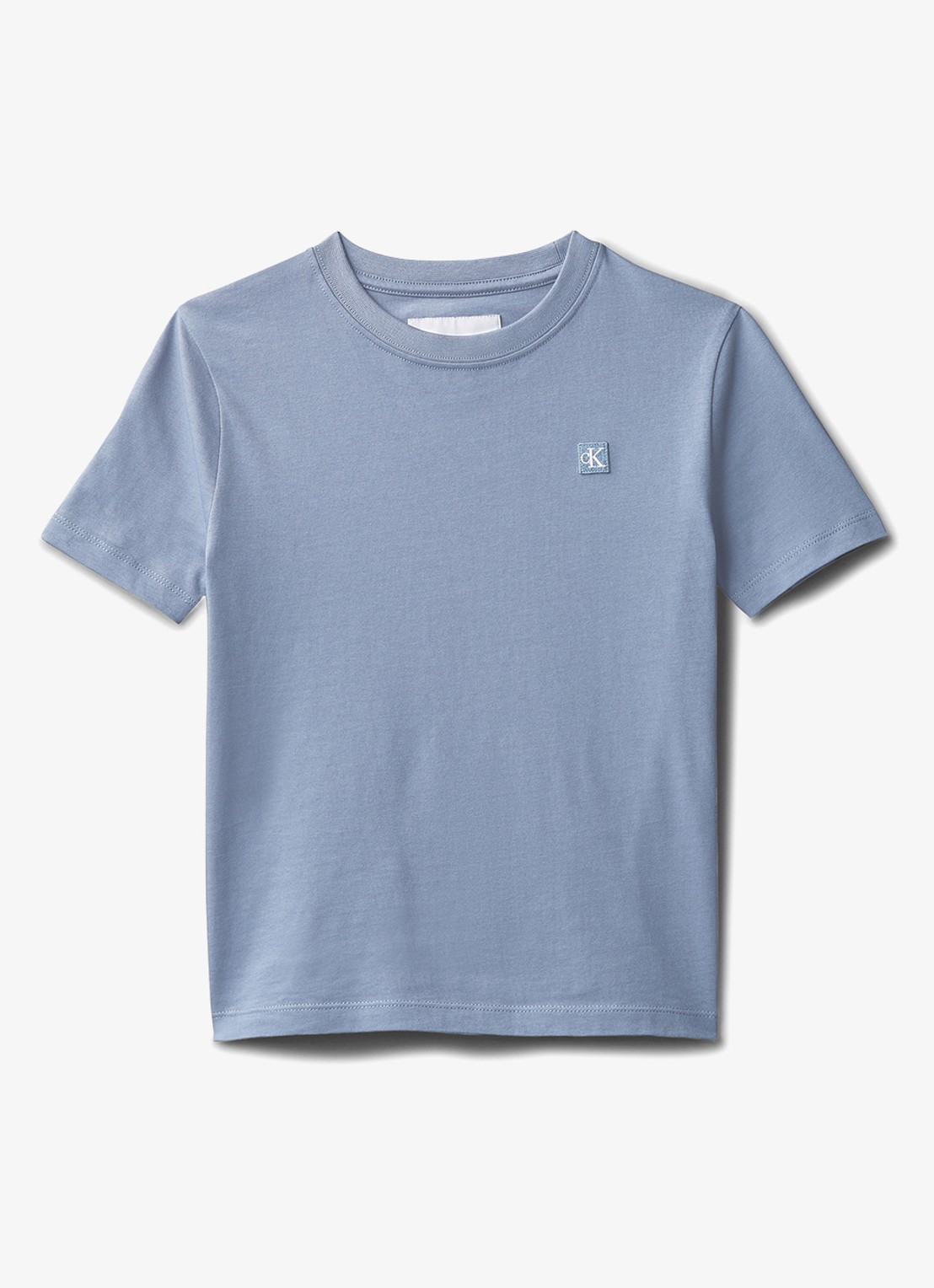 Calvin Klein T-shirt met logo - voorkant 2 blauwgrijs