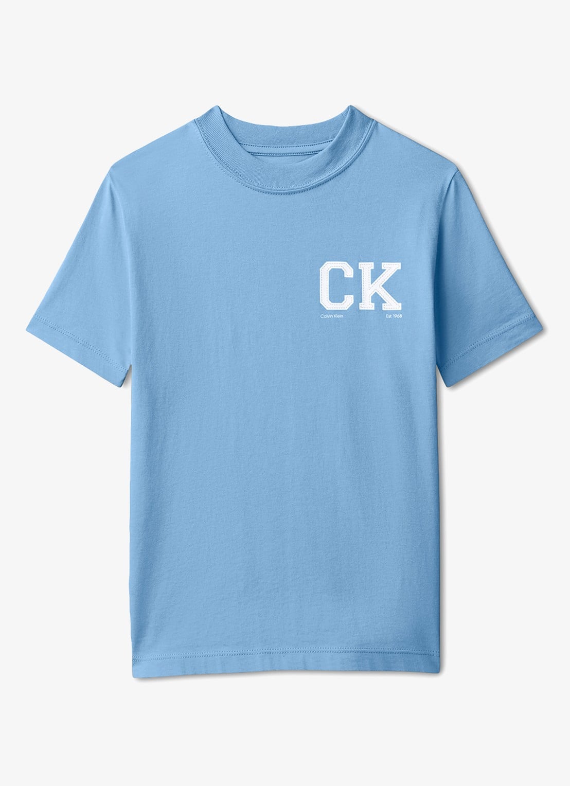 Calvin Klein T-shirt met logo - voorkant 2 blauw