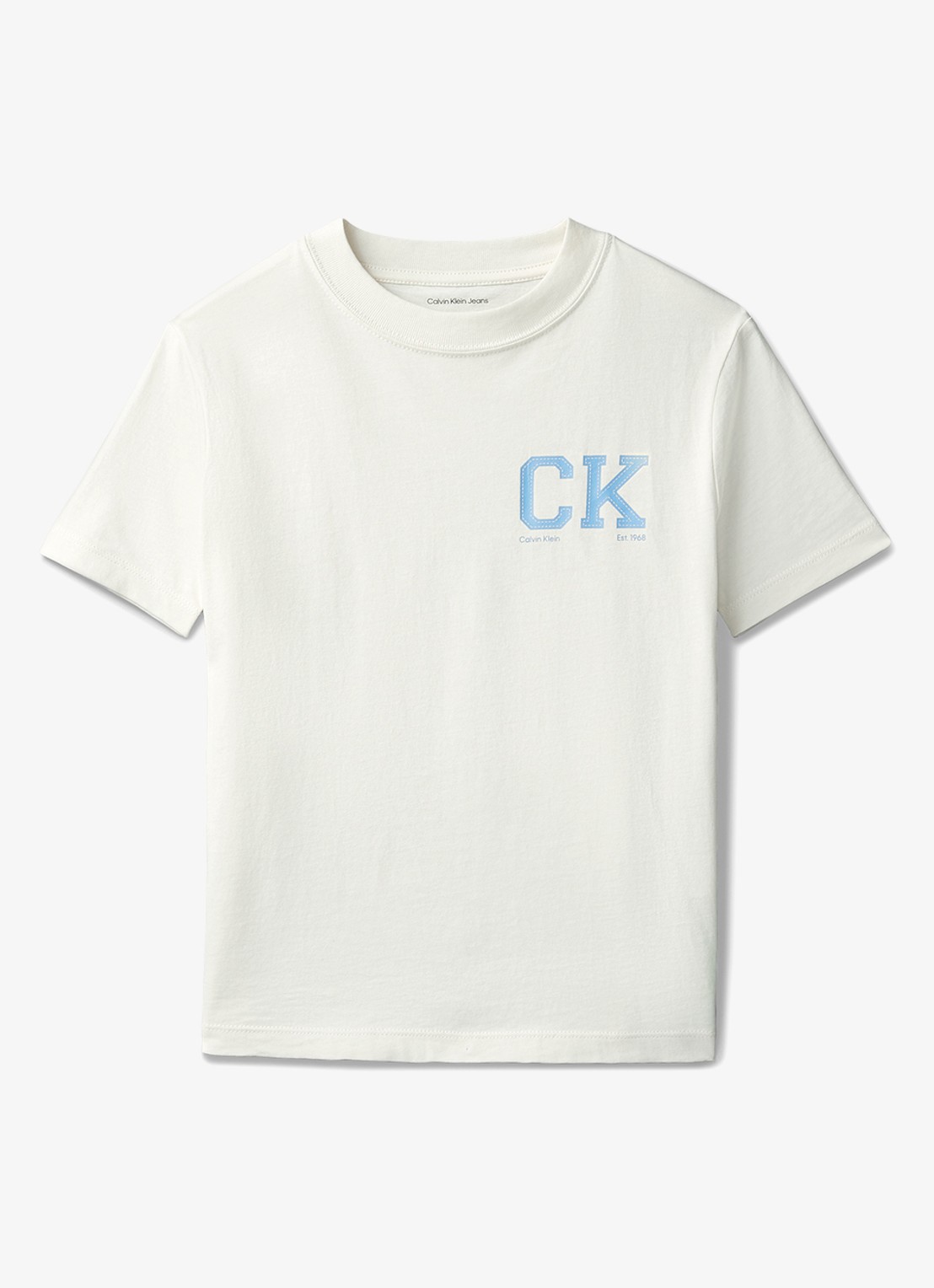 Calvin Klein T-shirt met logo - voorkant creme