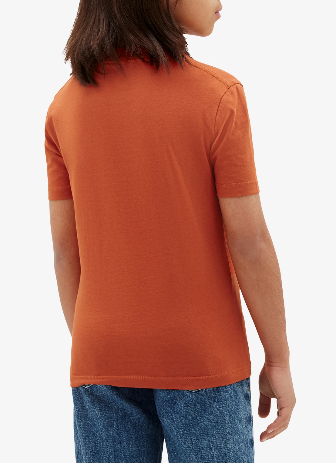 Calvin Klein T-shirt met logo - achterkant oranje