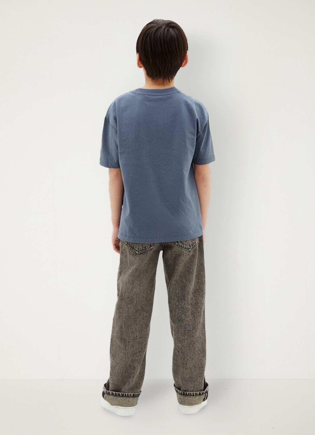 Calvin Klein T-shirt met logo - achterkant 5 nightshadow blue-chx /  grijs