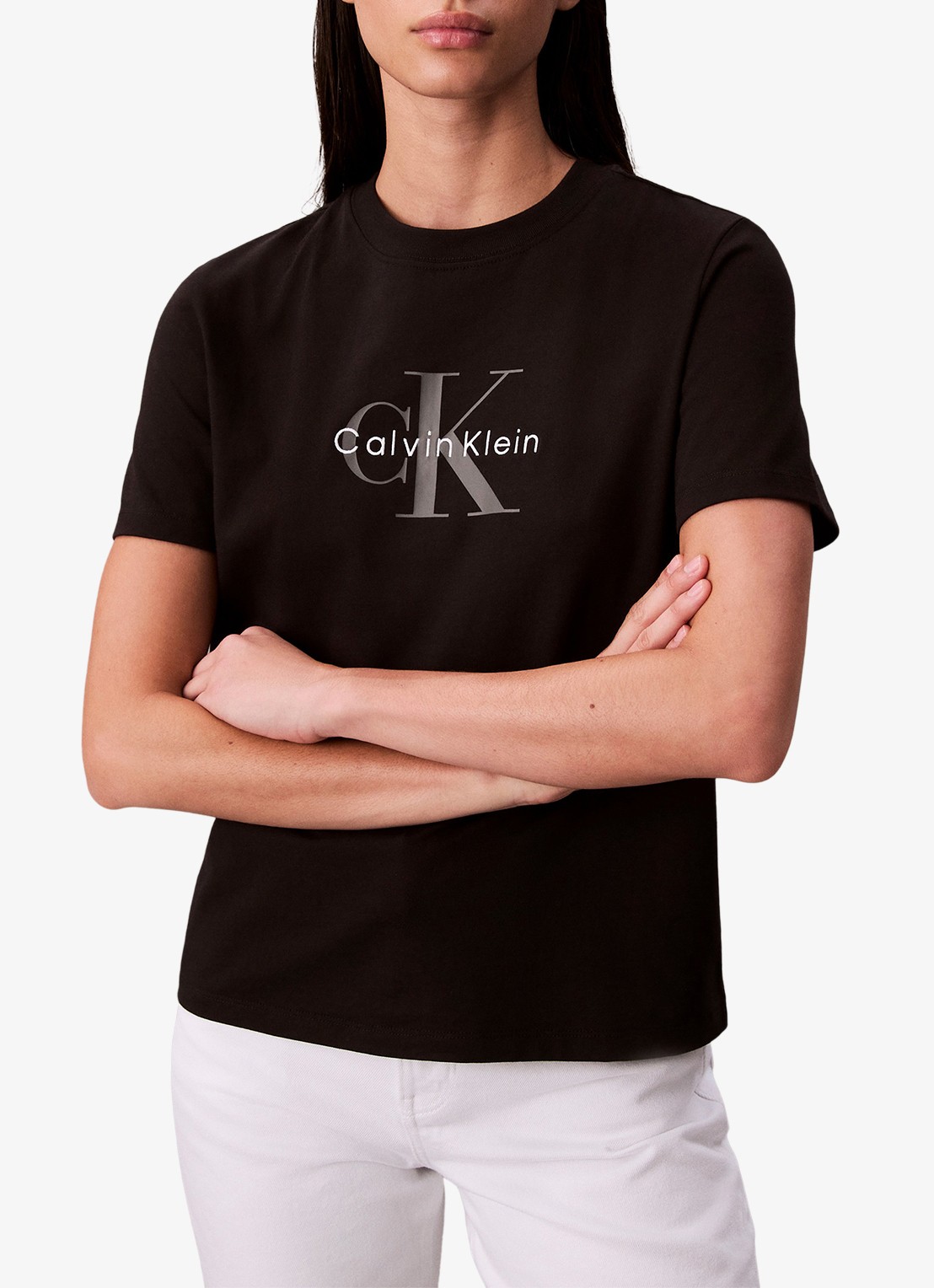 Calvin Klein T-shirt met logoborduring - detail 4 zwart