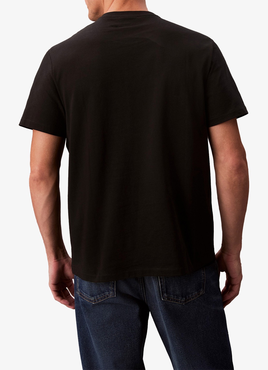 Calvin Klein T-shirt met logoborduring - achterkant zwart