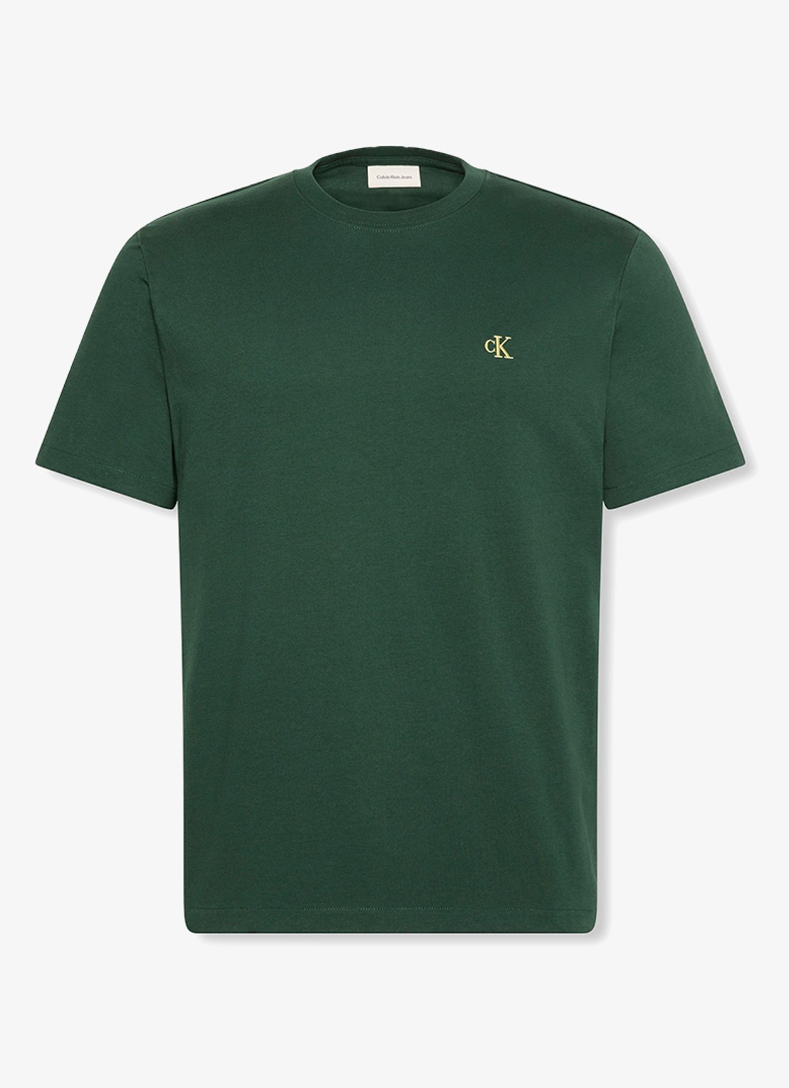Calvin Klein T-shirt met logoborduring - voorkant donkergrijs