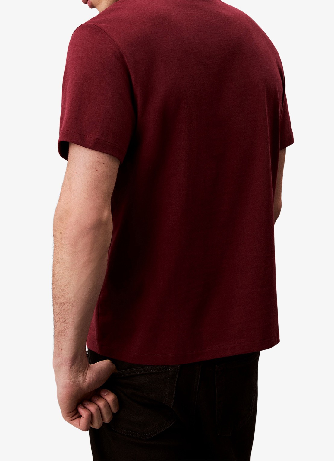 Calvin Klein T-shirt met logoborduring - achterkant 6 rood
