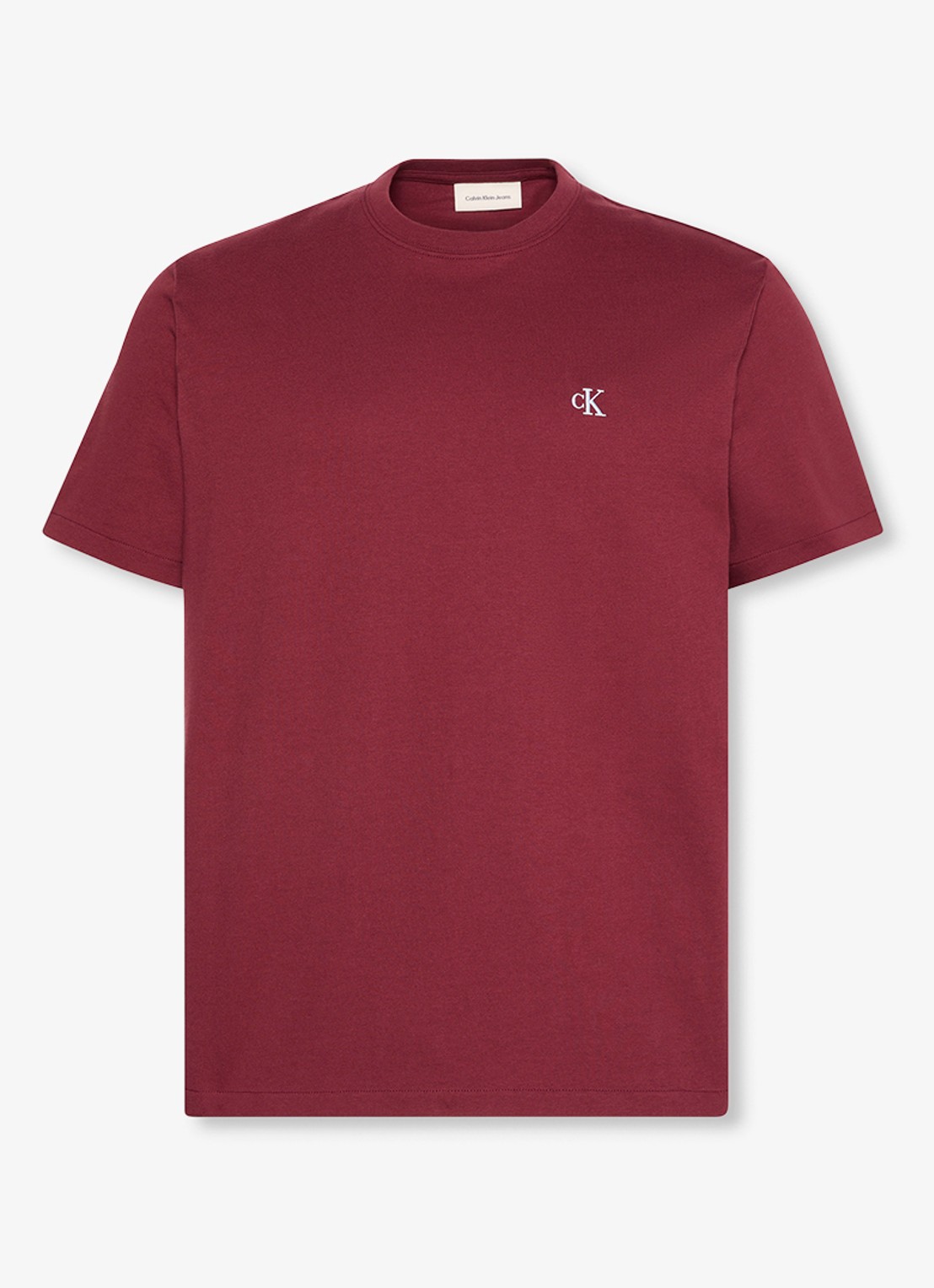 Calvin Klein T-shirt met logoborduring - voorkant 4 rood