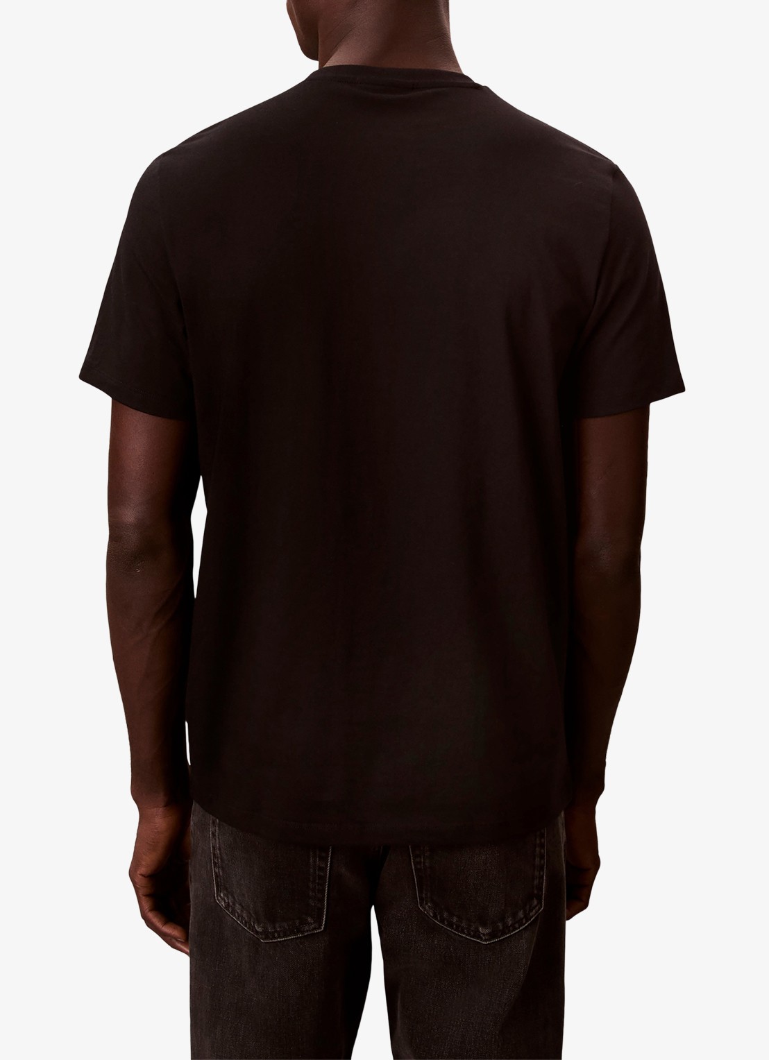Calvin Klein T-shirt met logoborduring - achterkant zwart
