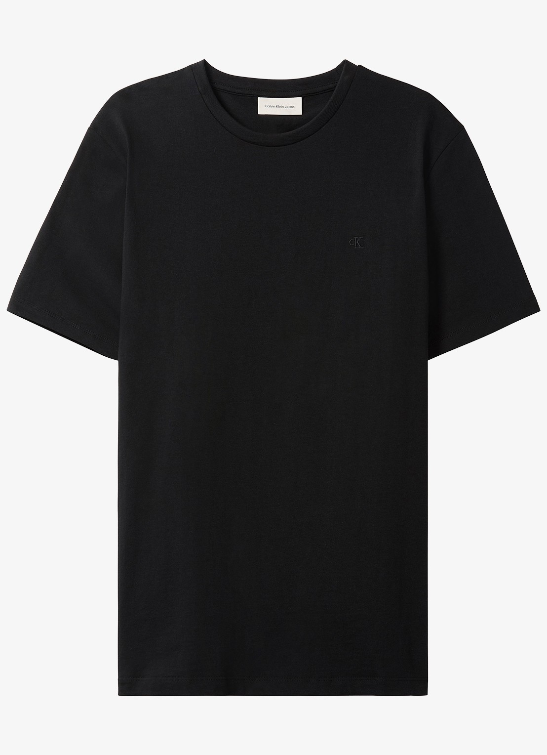 Calvin Klein T-shirt met logoborduring - voorkant 5 zwart