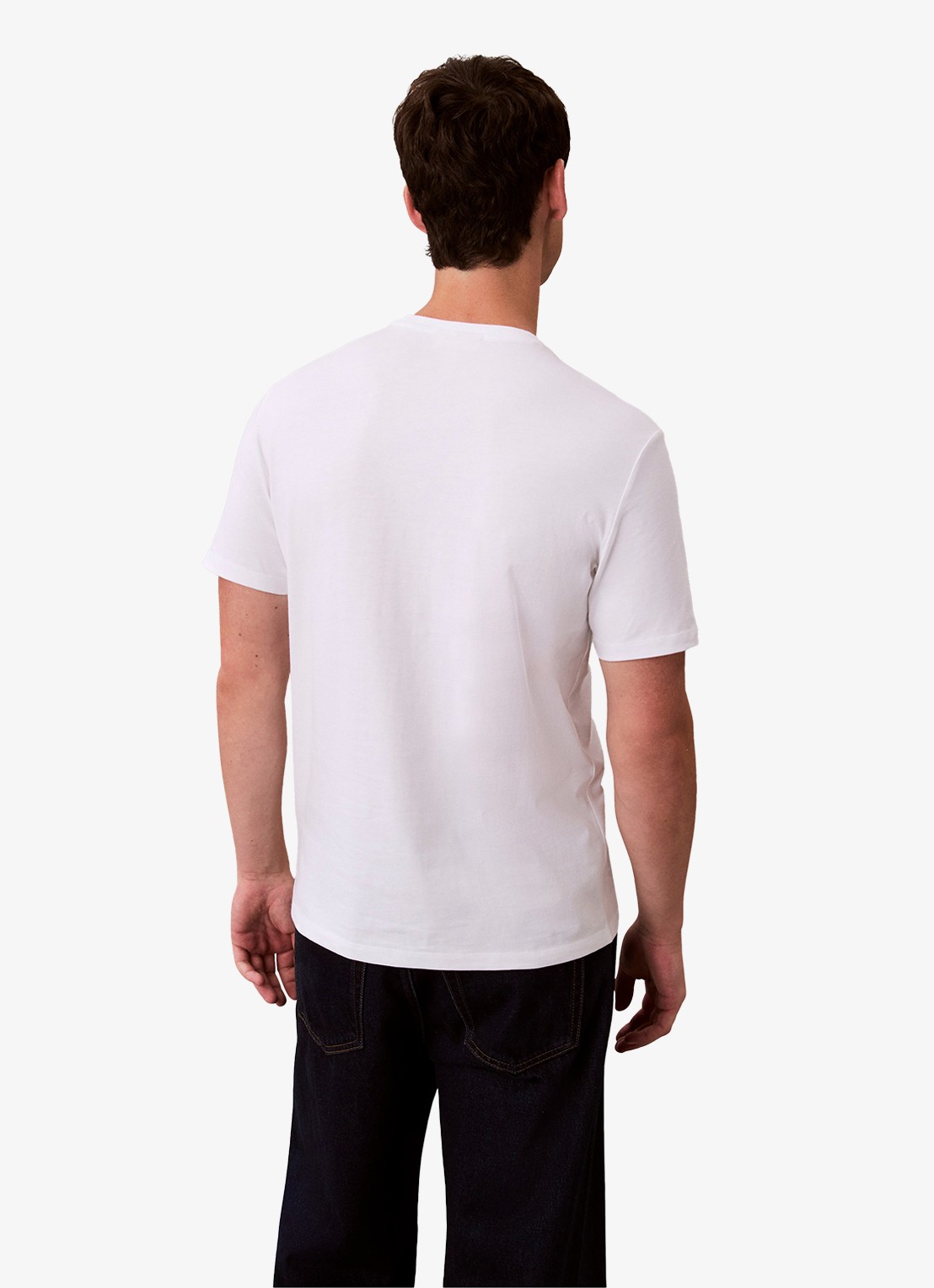 Calvin Klein T-shirt met logoborduring - achterkant 3 wit