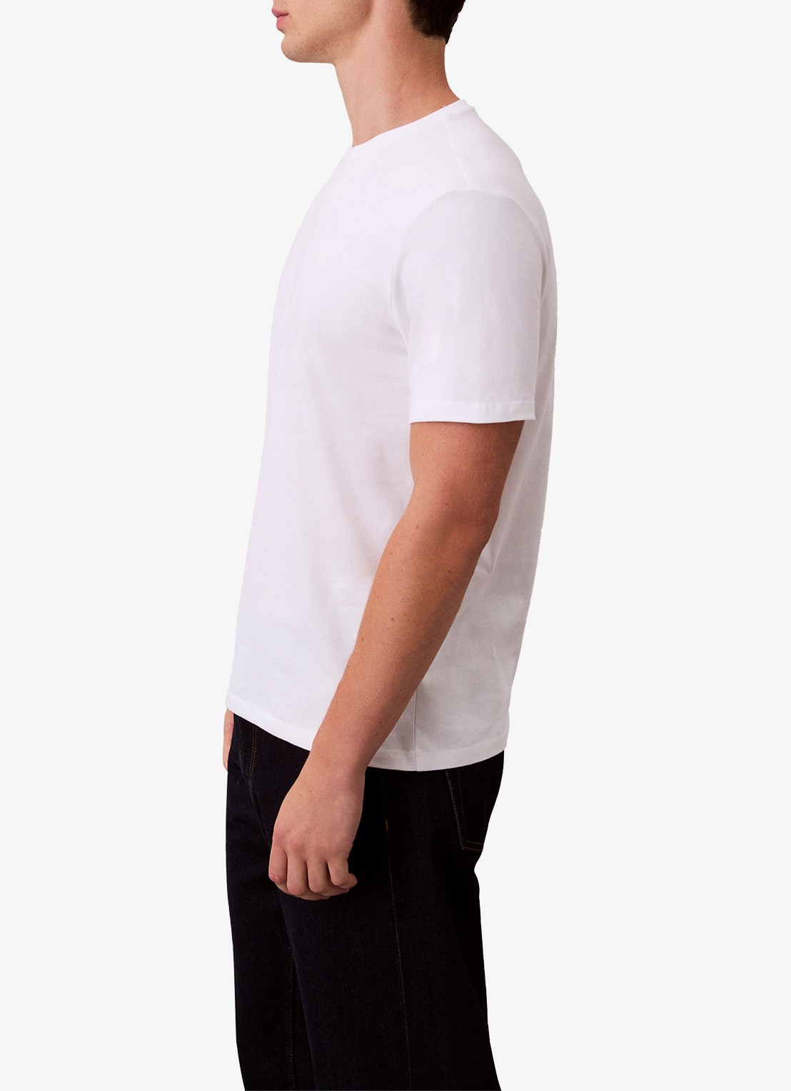 Calvin Klein T-shirt met logoborduring - detail 6 wit