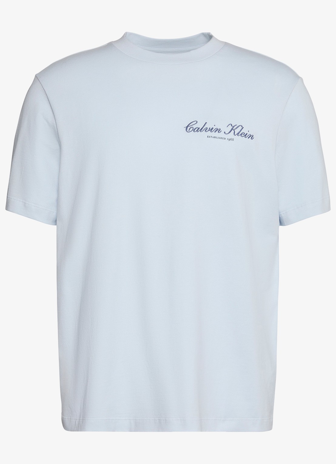 Calvin Klein T-shirt met logoborduring - voorkant gebroken wit