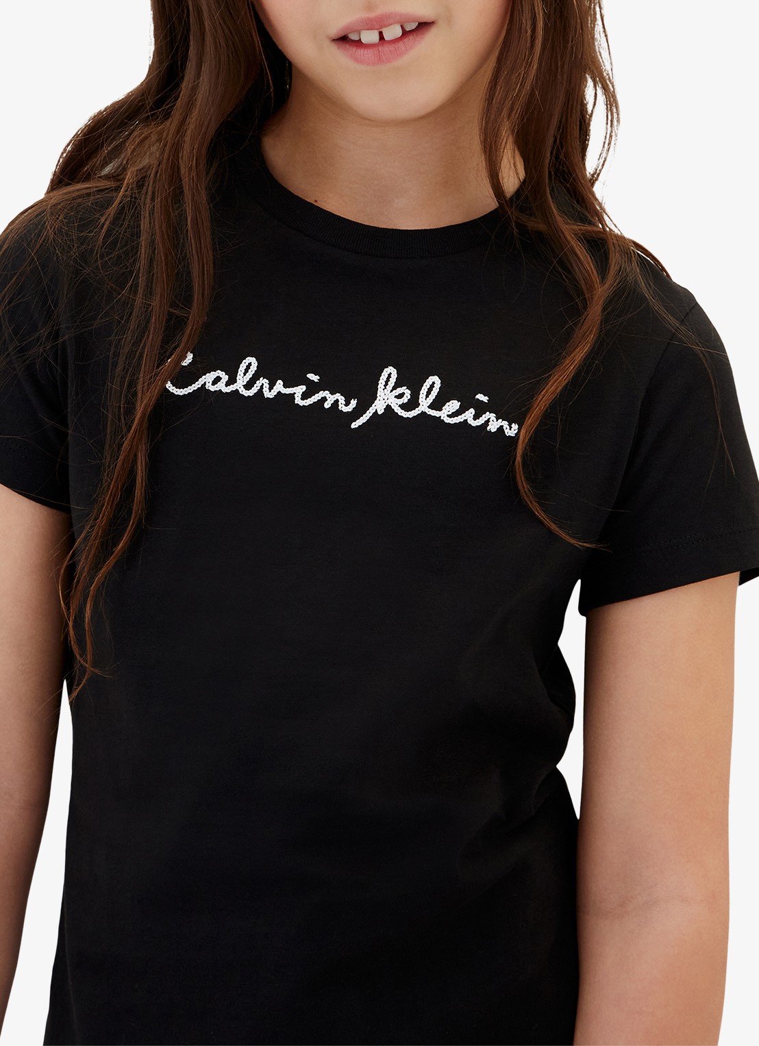 Calvin Klein T-shirt met logoborduring - detail 4 zwart