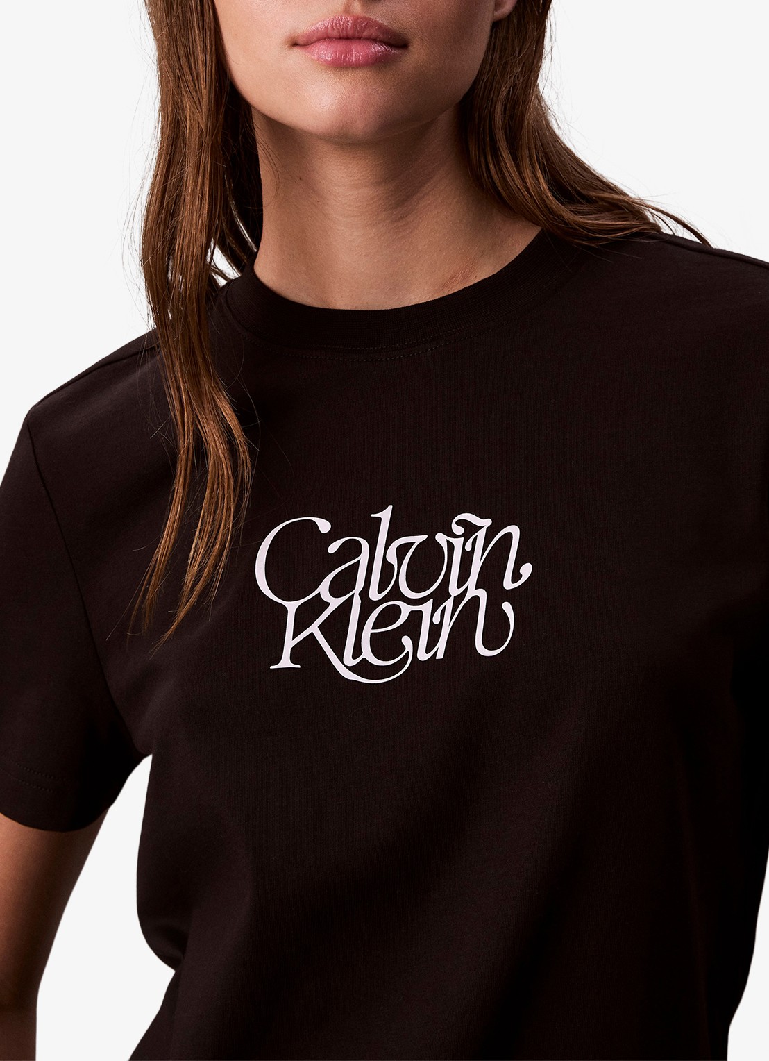 Calvin Klein T-shirt met logoprint - detail 2 zwart