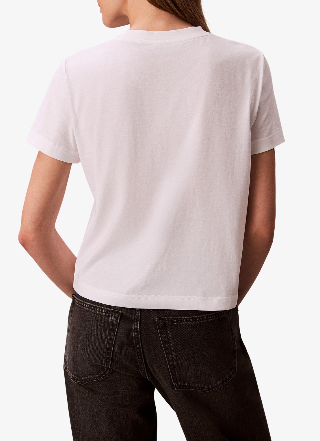Calvin Klein T-shirt met logoprint - achterkant wit