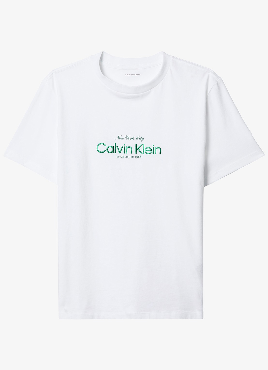 Calvin Klein T-shirt met logoprint - voorkant 4 wit