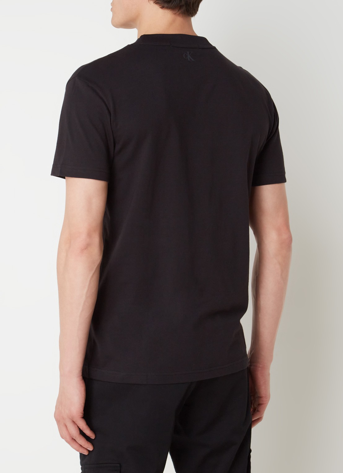 Calvin Klein T-shirt met logoprint - achterkant 3 zwart