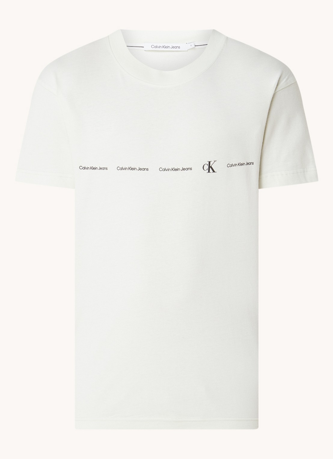 Calvin Klein T-shirt met logoprint - voorkant 2 lindegroen