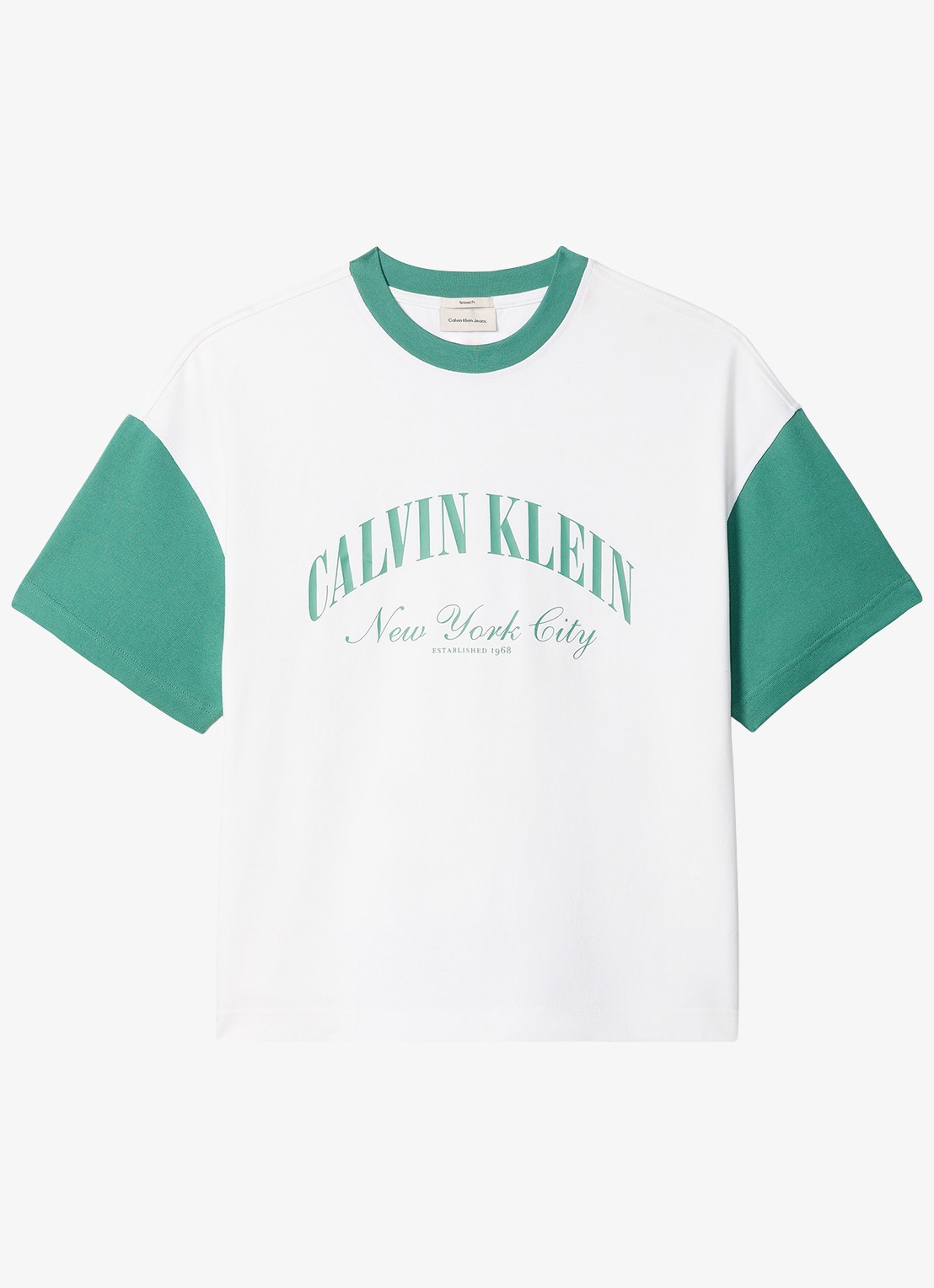 Calvin Klein T-shirt met logoprint - voorkant bright white-yaf
